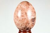 Polished Peach Moonstone Egg - Madagascar #182435-1